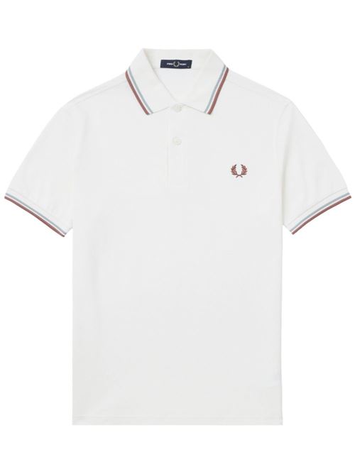 Polo manica corta con doppio bordino e logo ricamato FRED PERRY | M3600Y20